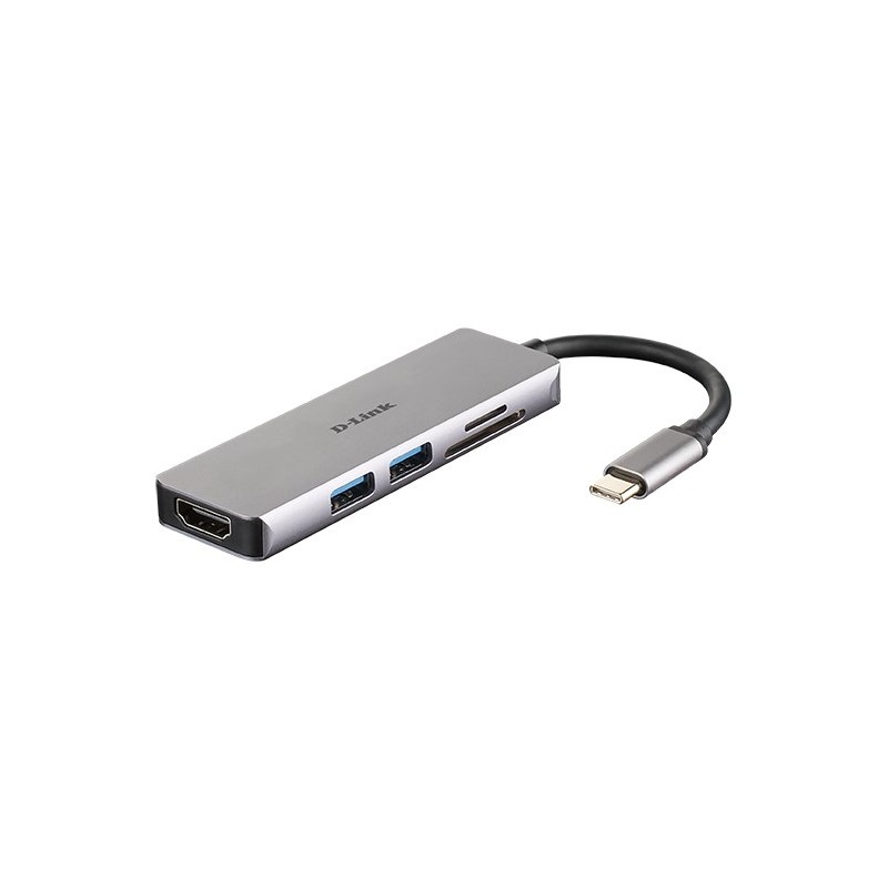 D-Link Dub-M530 Stacja Dokująca Przewodowa Usb 3.2 Gen 1 (3.1 Gen 1) Type-C Aluminium, Czarny