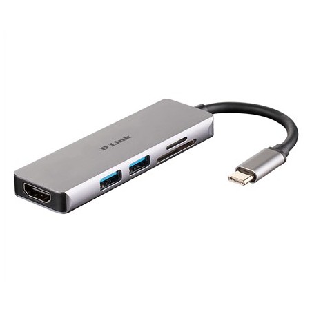 D-Link Dub-M530 Stacja Dokująca Przewodowa Usb 3.2 Gen 1 (3.1 Gen 1) Type-C Aluminium, Czarny