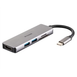 D-Link Dub-M530 Stacja Dokująca Przewodowa Usb 3.2 Gen 1 (3.1 Gen 1) Type-C Aluminium, Czarny