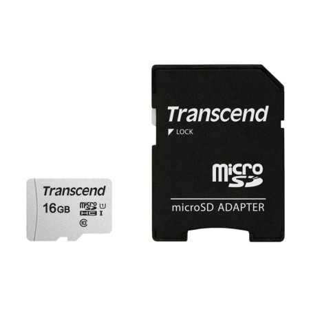 Sd Microsd Card  16Gb Transcend Sdhc Usd300S-A W/Adapter