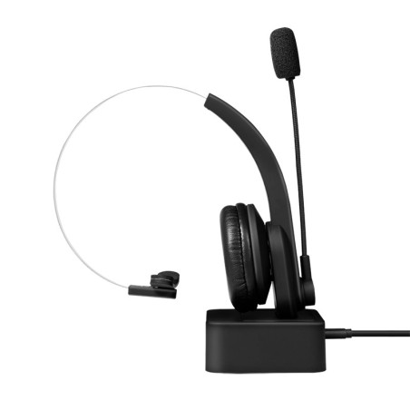 Logilink Bt0059 Słuchawki/Zestaw Słuchawkowy Bezprzewodowy Opaska Na Głowę Biuro/Centrum Telefoniczne Bluetooth Podstawka Do Ład