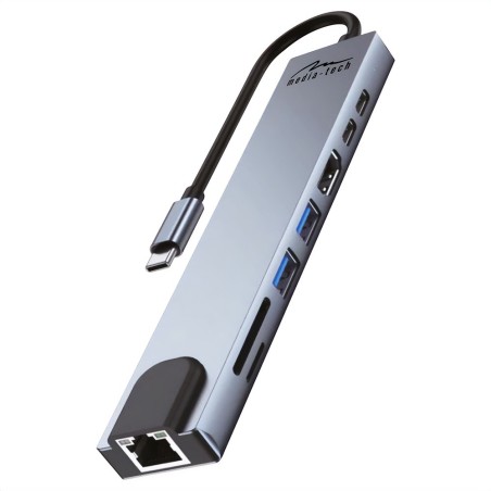 Media-Tech Hub Usb 8 In 1 Giga Lan Hub Mt5046