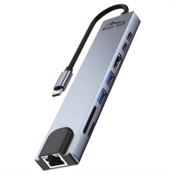Media-Tech Hub Usb 8 In 1 Giga Lan Hub Mt5046