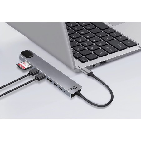 Media-Tech Hub Usb 8 In 1 Giga Lan Hub Mt5046