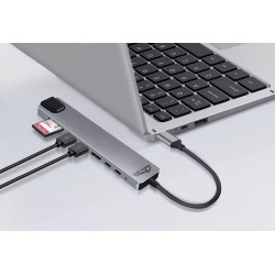 Media-Tech Hub Usb 8 In 1 Giga Lan Hub Mt5046