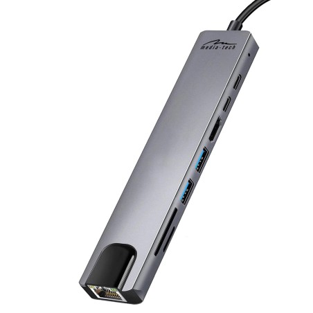 Media-Tech Hub Usb 8 In 1 Giga Lan Hub Mt5046