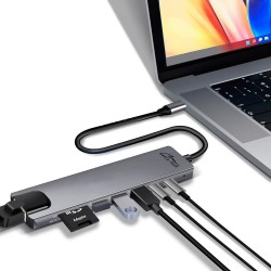 Media-Tech Hub Usb 8 In 1 Giga Lan Hub Mt5046
