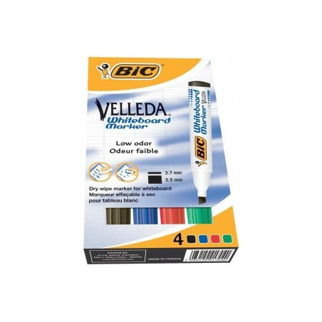 Markery Do Tablic Bic Velleda 1751 4 Kolory