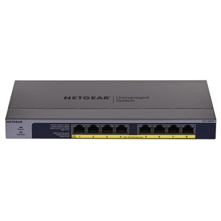 Switch Netgear Gs108Pp-100Eus 8P Poe 123W (Poe+: 8P) Unmanaged Gigabit