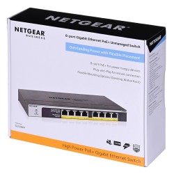 Switch Netgear Gs108Pp-100Eus 8P Poe 123W (Poe+: 8P) Unmanaged Gigabit