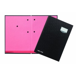 Teczka Do Podpisu De Luxe, 20Cz., Czarna,  Różowe Przekładki P2420204 Pagna Durable