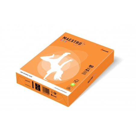 Papier Xero Maestro Color A4 80G Neoor Neonowy Odcień Pomarańczowy