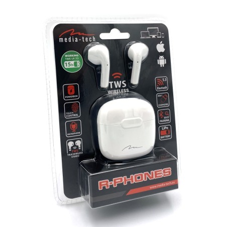 Słuchawki Media Tech Mt3589W (Douszne  Bluetooth  Z Wbudowanym Mikrofonem  Kolor Czarny
