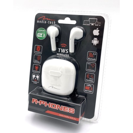 Słuchawki Media Tech Mt3589W (Douszne  Bluetooth  Z Wbudowanym Mikrofonem  Kolor Czarny