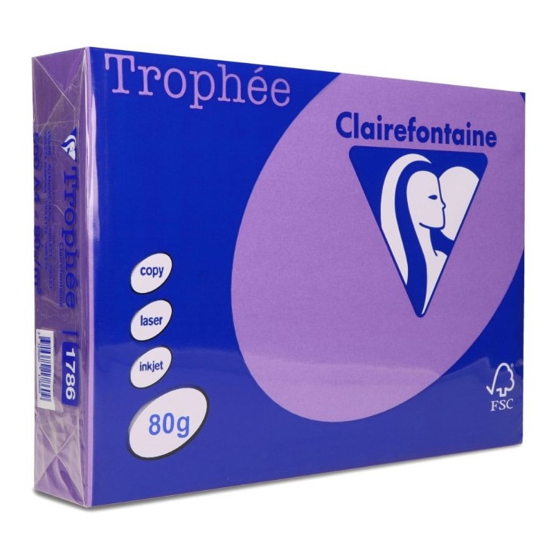 Papier Xero A4 80G Trophee Intesywny Fioletowy Xca41786 Clairefontaine
