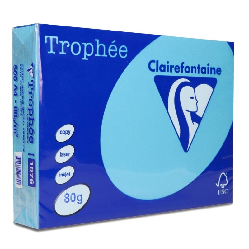 Papier Xero A4 80G Trophee Intesywny Niebieski Królewski Xca41976