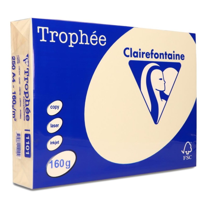 Papier Xero A4 160G Piaskowy Trophee Xca41101 250Ark