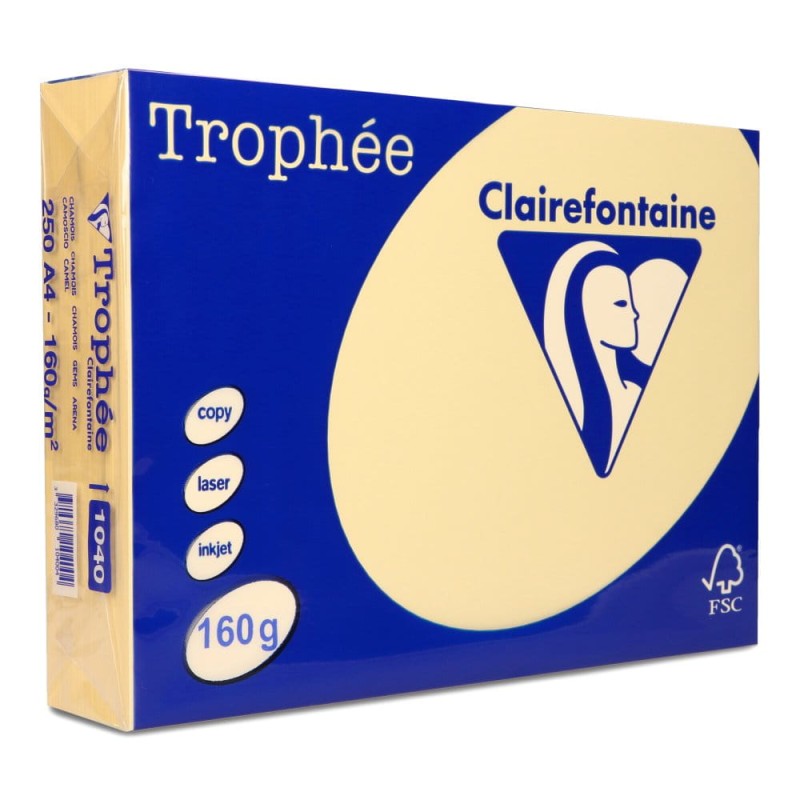 Papier Xero A4 160G Kremowy Trophee Xca41040 250Ark