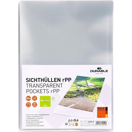 Obwoluty Durable Standard A4/100Ľm Typ L Krystalic