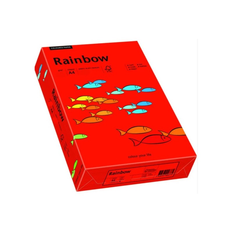 Papier Xero Kolorowy A4 160G 250 Ark. Rainbow R28 Ciemnoczerwony 88042483
