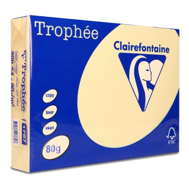 Papier Xero A4 80G Trophee Kremowy Ecru Beż Xca41787 Clairefontaine 1787Pc