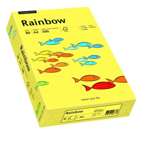 Papier Xero Kolorowy A4 80G 500 Ark. Rainbow R16 Żółty 88042343