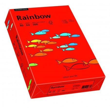 Papier Xero Kolorowy A4 80G 500 Ark. Rainbow R28 Ciemnoczerwony 88042475