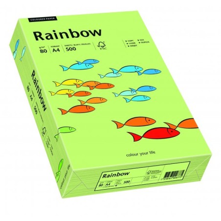 Papier Xero Kolorowy A4 80G 500 Ark. Rainbow R74 Jasnozielony 88042607