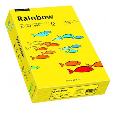Papier Xero Kolorowy A4 80G 500 Ark. Rainbow R18 Ciemnożółty 88042387