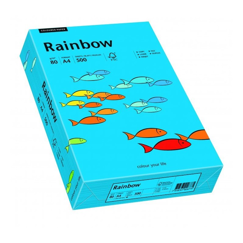Papier Xero Kolorowy A4 80G 500 Ark. Rainbow R88 Ciemnoniebieski 88042761