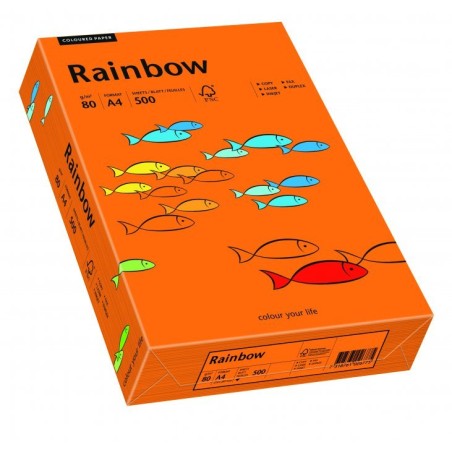 Papier Xero Kolorowy A4 80G 500 Ark. Rainbow R26 Ciemnopomarańczowy 88042453
