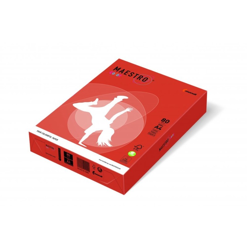 Papier Xero Maestro Color A4 80G Zr09 Czerwień Ceglasta