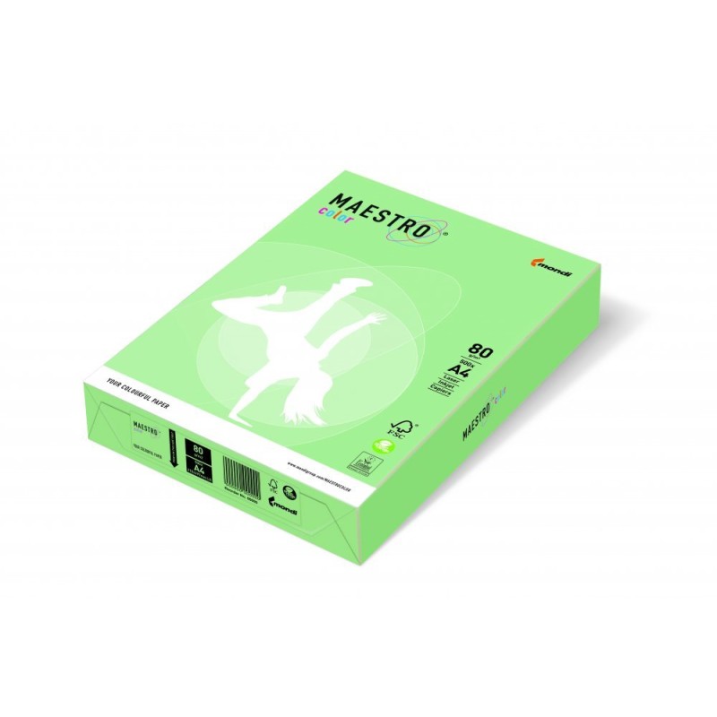 Papier Xero Maestro Color A4 80G Mg28 Seledyn, Średni Zielony
