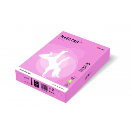 Papier Xero Maestro Color A4 80G Pi25 Różowy