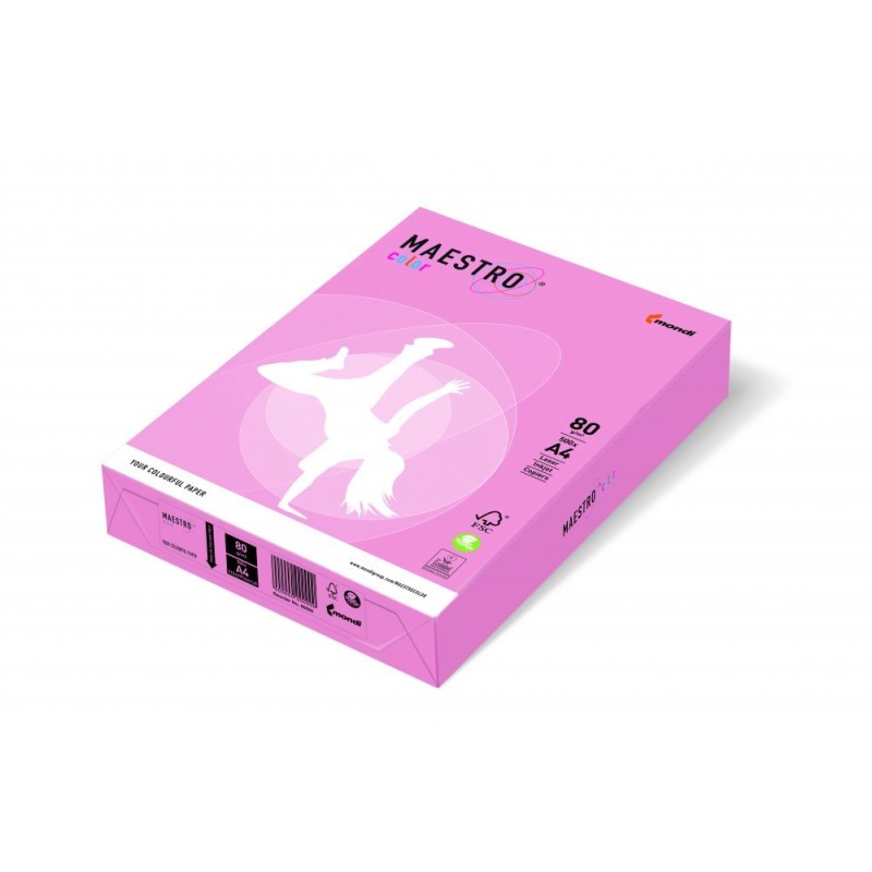 Papier Xero Maestro Color A4 80G Pi25 Różowy