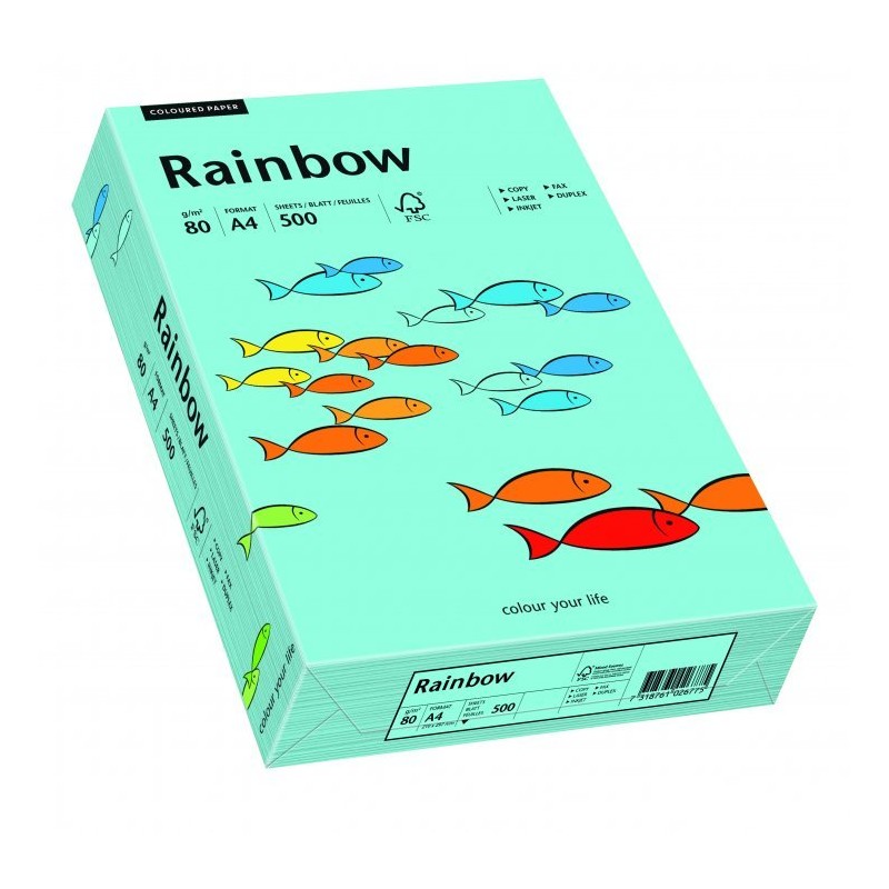 Papier Xero Kolorowy A4 80G 500 Ark. Rainbow R84 Morski 88042717