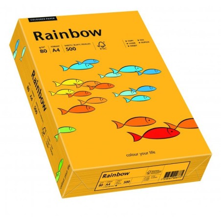 Papier Xero Kolorowy  A4 80G 500 Ark. Rainbow R22 Jasnopomarańczowy 88042409
