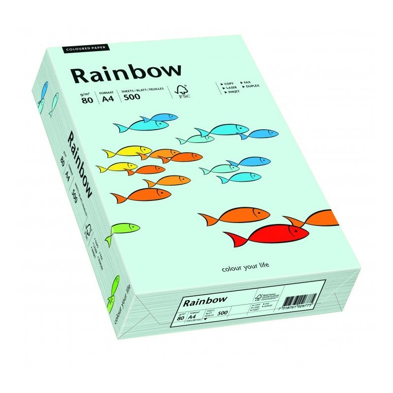 Papier Xero Kolorowy A4 80G 500 Ark. Rainbow R82 Jasnoniebieski 88042695