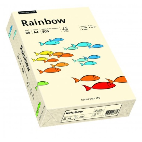 Papier Xero Kolorowy A4 80G 500 Ark. Rainbow R03 Kremowy 88042249