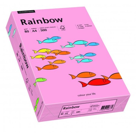 Papier Xero Kolorowy A4 80G 500 Ark. Rainbow R55 Różowy 88042541