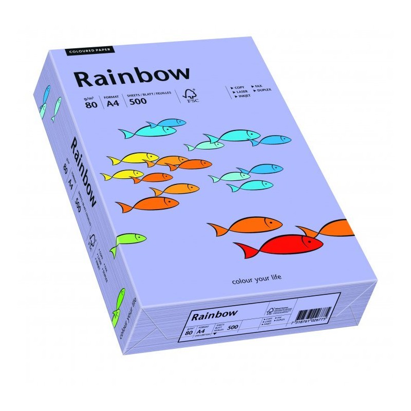 Papier Xero Kolorowy A4 80G 500 Ark. Rainbow R60 Fioletowy 88042563