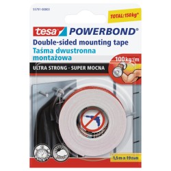 Taśma Montażowa Dwustronna 55791-00003-01 Powerband 1.5Mx19Mm Super Mocna Tesa