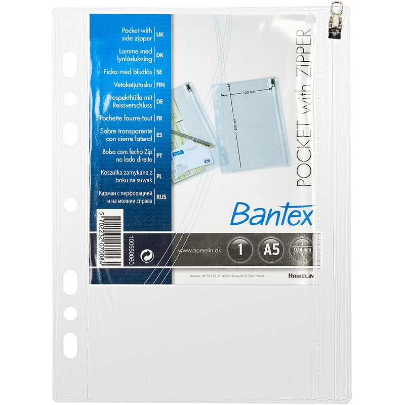 Koszulki Z Suwakiem Bantex A5/140Μm Groszkowe (10)