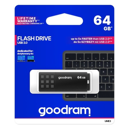 Pendrive Goodram Ume3 Ume3-0640K0R11 (64Gb  Usb 3.0  Kolor Czarny)
