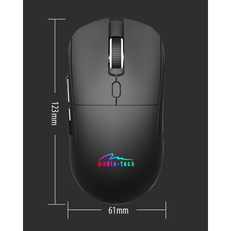 Media-Tech Mysz Dual Bt/Rf Silent&Recharge Mt1124