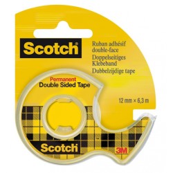 Taśma Biurowa, Dwustronna Scotch (136D), Z Dyspenserem, 12Mm, 6, 3M