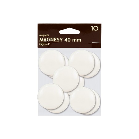 Magnes 40Mm Grand, Biały, 10 Szt 130-1699