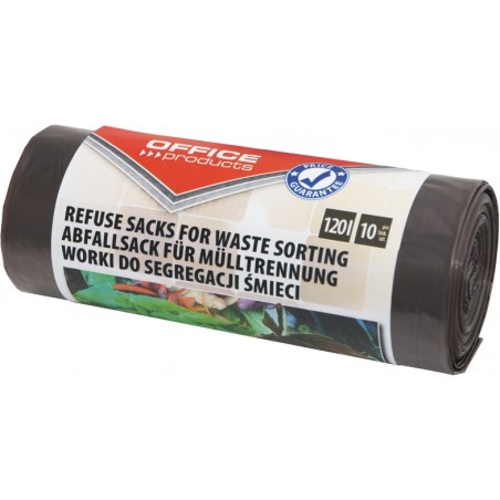 Worki Na Śmieci Office Products 120L Ldpe Brązowe (10)