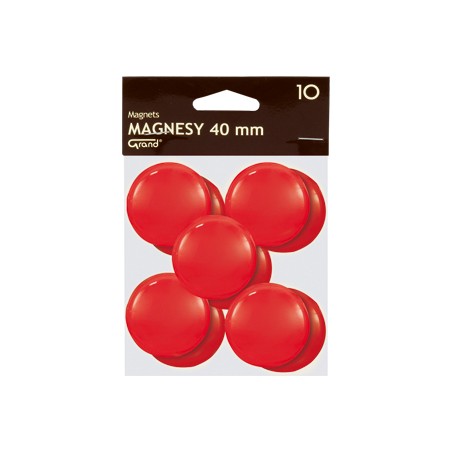 Magnes 40Mm Grand Czerwony  (10Szt ) 130-1701