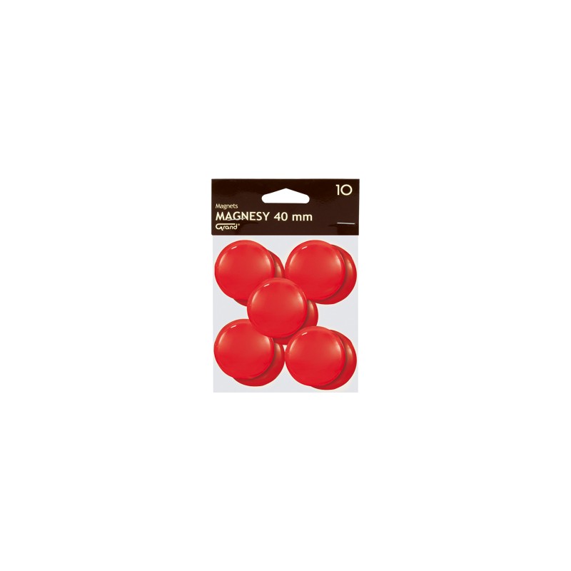 Magnes 40Mm Grand Czerwony  (10Szt ) 130-1701